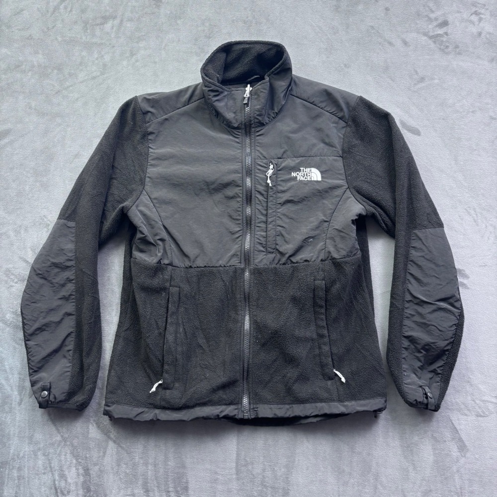 The North Face Womens Denali Polartec Fleece Jacket Black Full Zip Medium